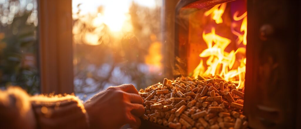 System czyszczenia kotła na pellet